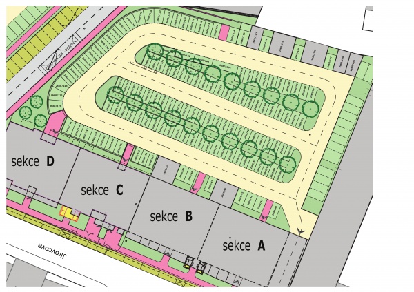sekce A, B, C, D, G - parkoviště sekce A, B, C, D, G - parkoviště